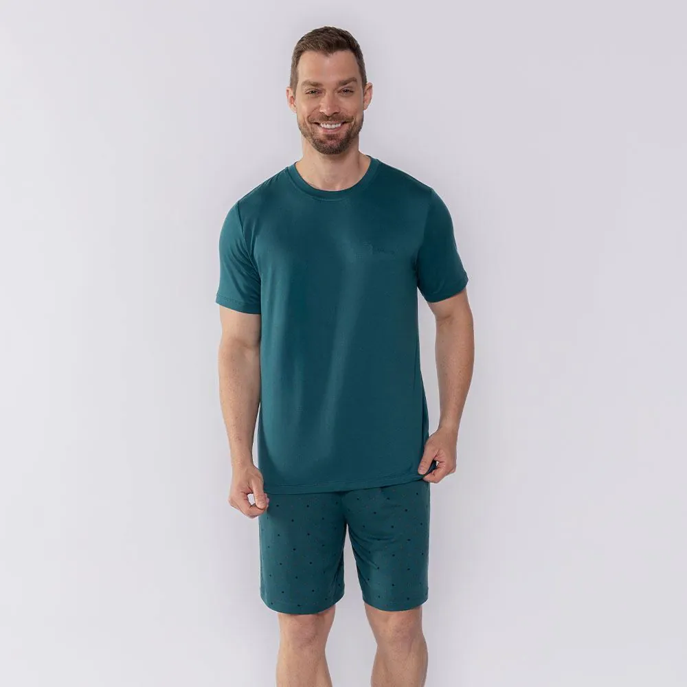 Pijama Masculino Curto Marc Alain Azul