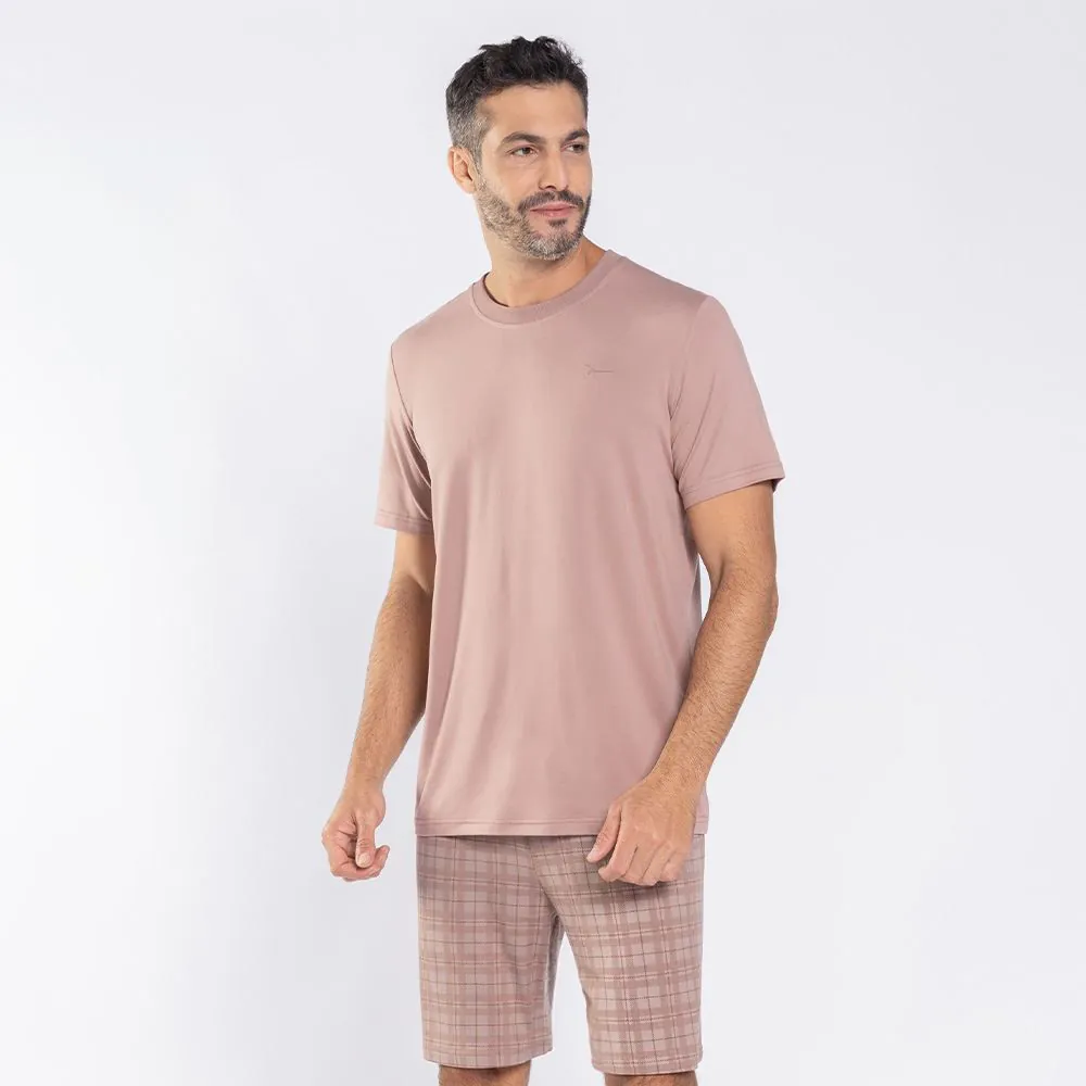 Pijama Masculino Curto Peletizado Marc Alain Mocassim