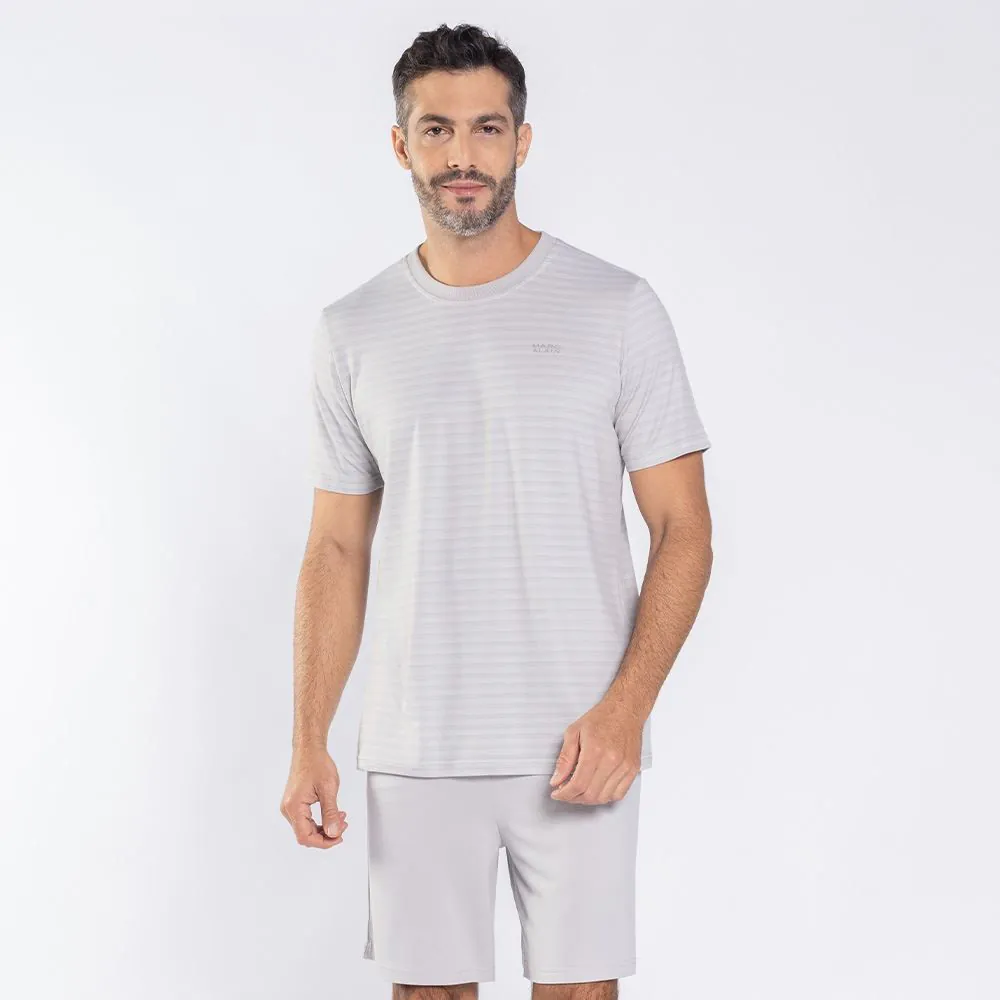 Pijama Masculino Curto Peletizado Marc Alain Cinza