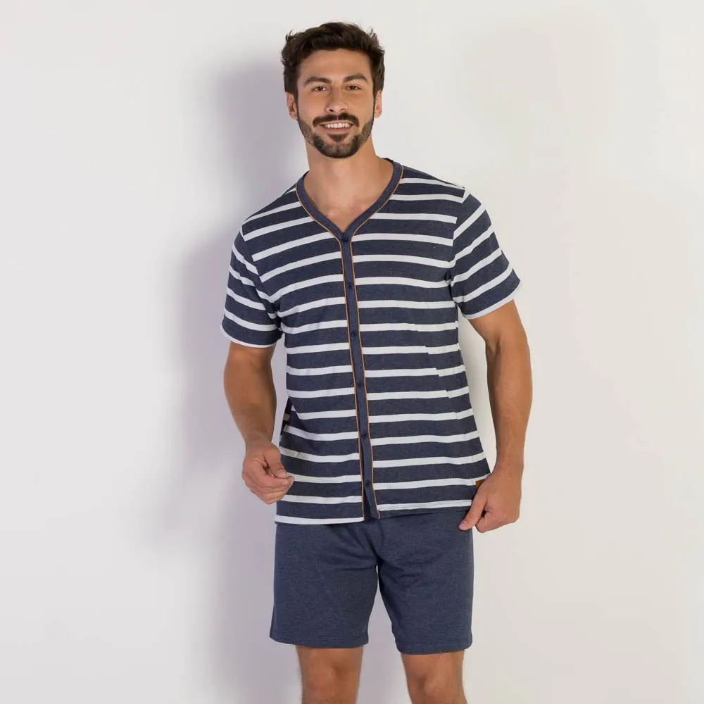 Pijama Masculino Listra Aberto Marc Alain Listra