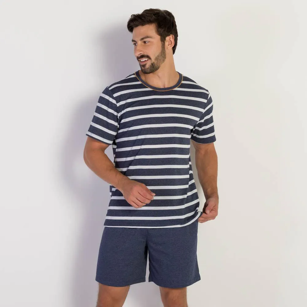 Pijama Masculino Listras Marc Alain Listra