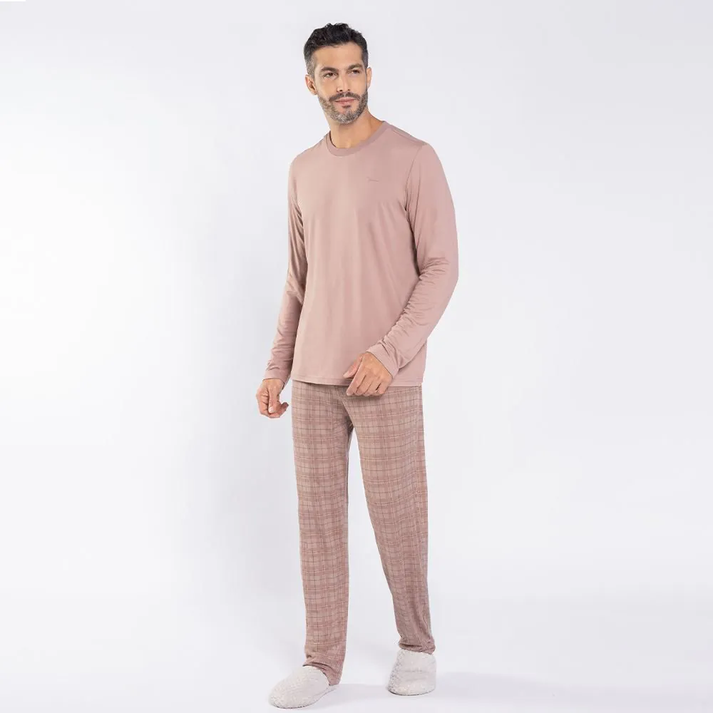 Pijama Masculino Longo Peletizado Marc Alain Mocassim
