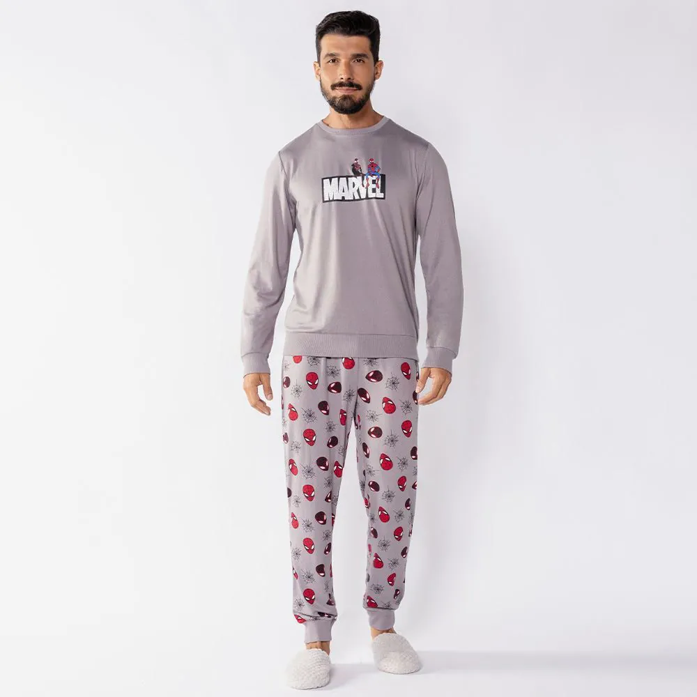Pijama Masculino Longo Peletizado Marvel Spider-Man