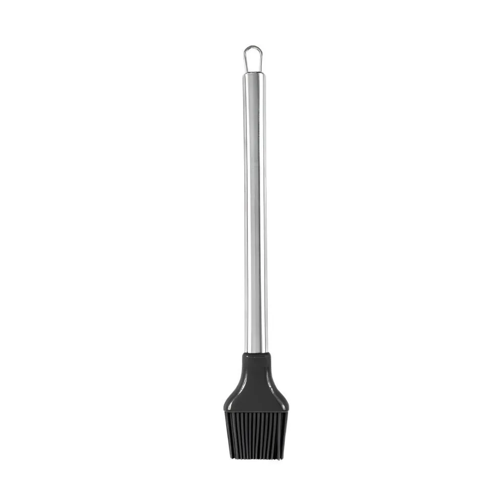 Pincel Culinário de Silicone Cabo Inox 31,5Cm - Preto