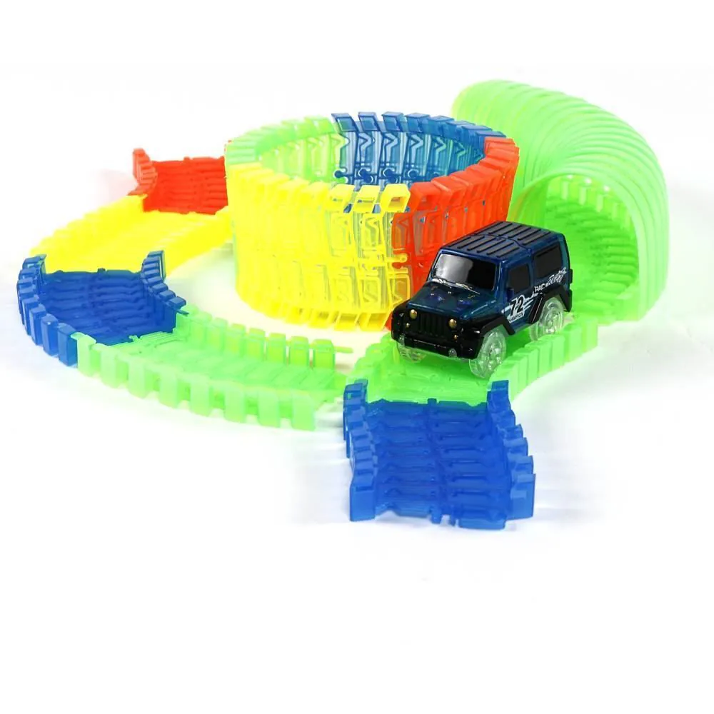 Pista Fluorescente 128 Peças com Carrinho Toys - HBR0090