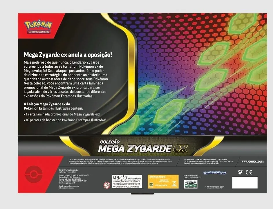 Box Pokémon Coleção Mega Zygarde Ex Copag