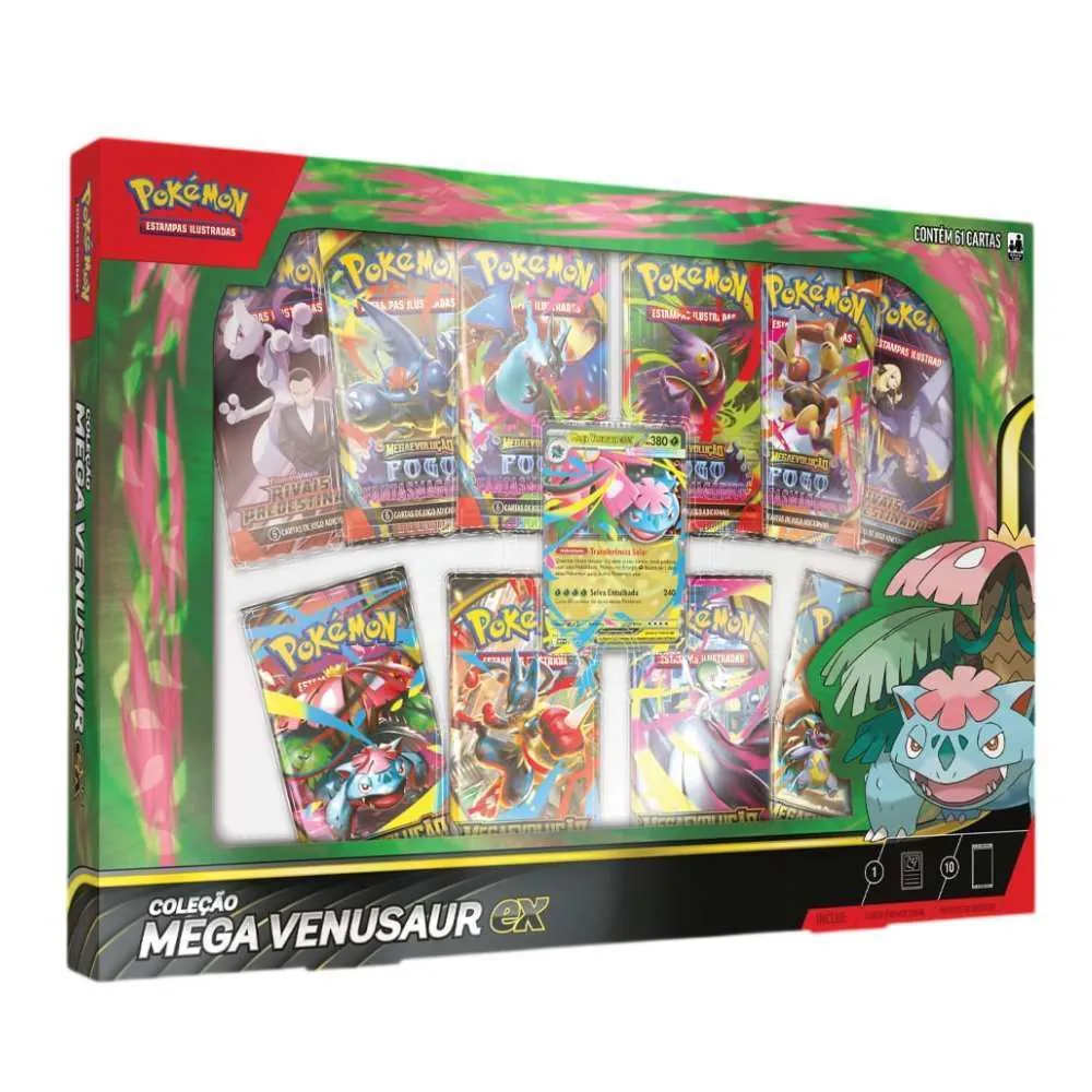 Box Pokémon Mega Venusaur Ex Copag