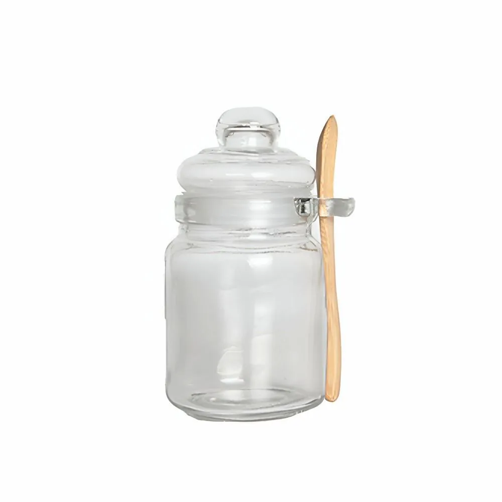 Porta Condimento com Colher Samara Hauskraft 250 Ml - Transparente