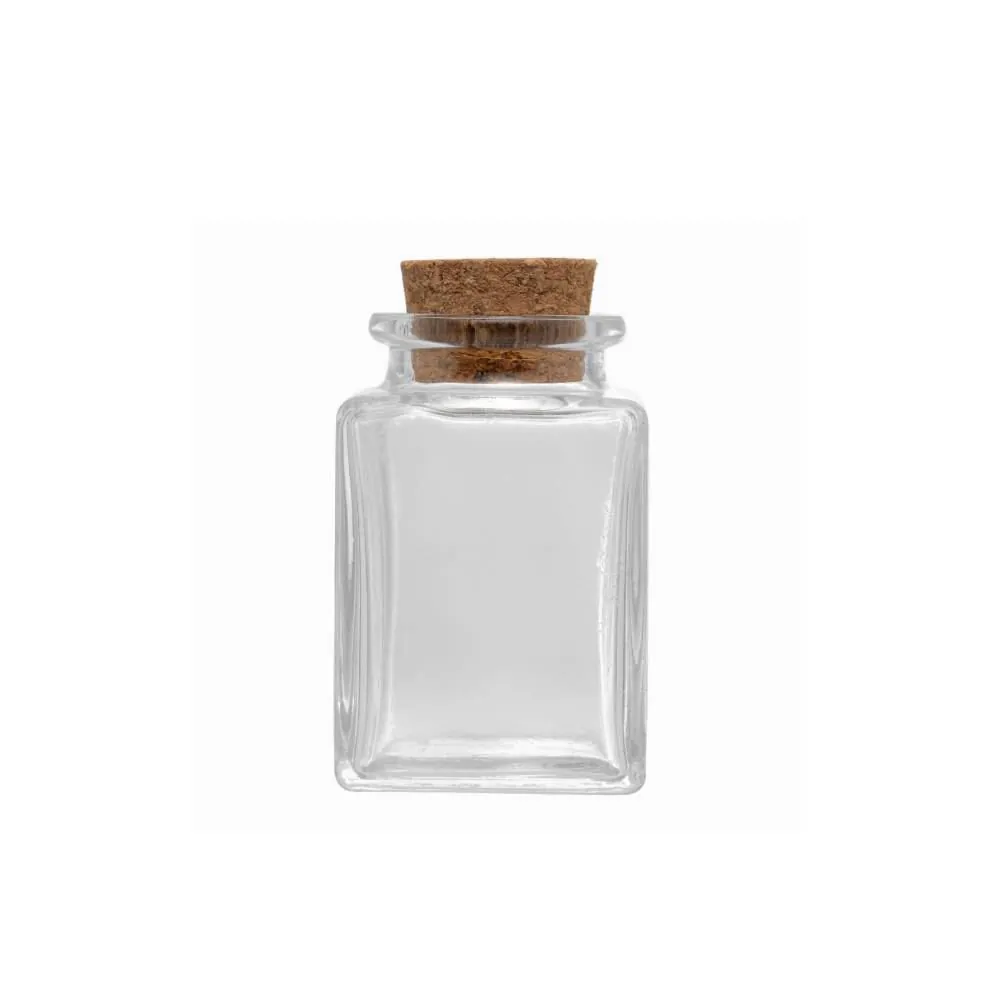 Porta Condimentos Quadrado com Tampa Rolha Lyor - 90ml