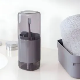 Porta Escova de Dente Dual Ou - Preto Fechado