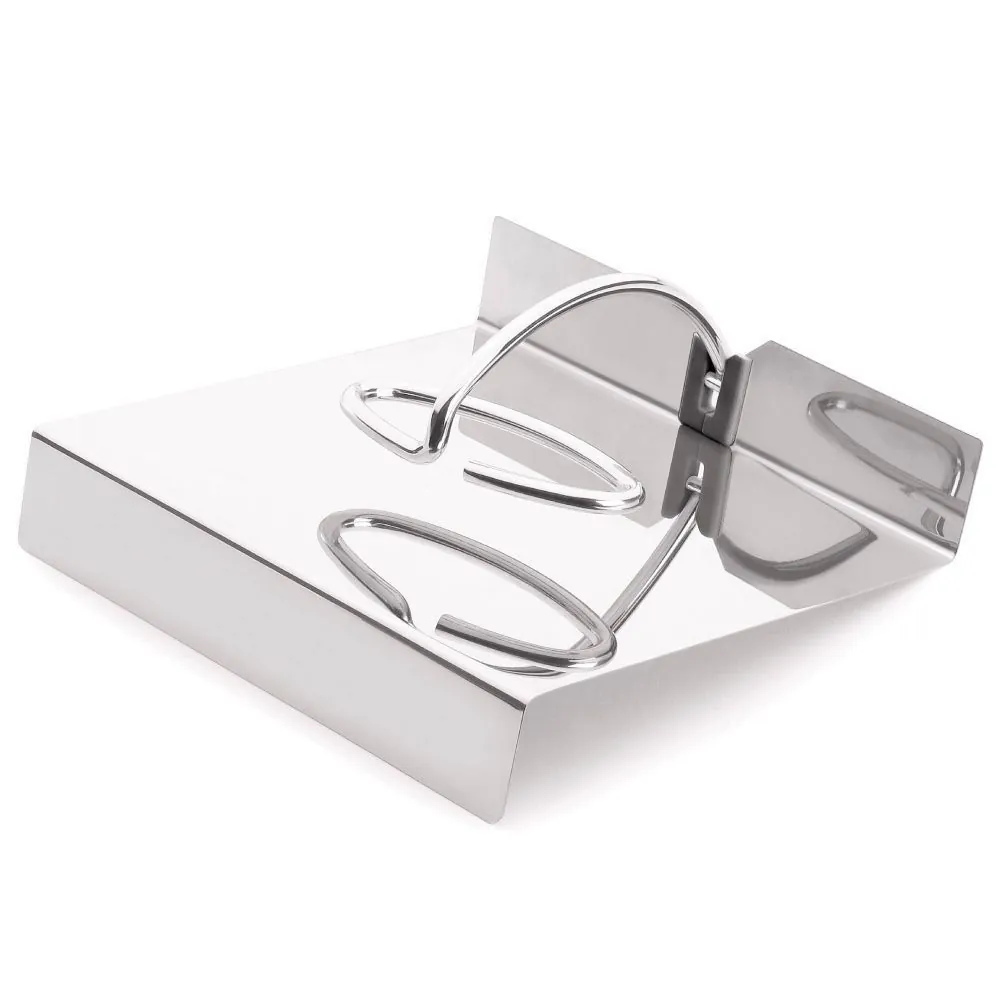 Porta-Guardanapos de Inox com Aramado Cromado Forma - 13cm