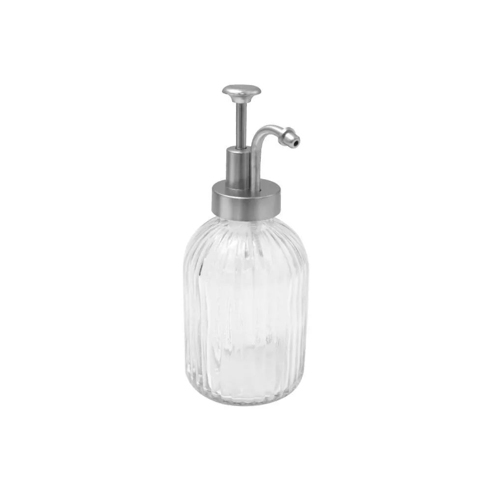 Porta Sabonete Líquido de Vidro 360 ml - Canelado