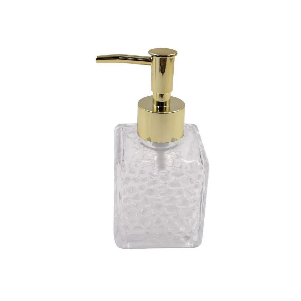 Porta Sabonete Líquido com Tampa Dourada - 210Ml