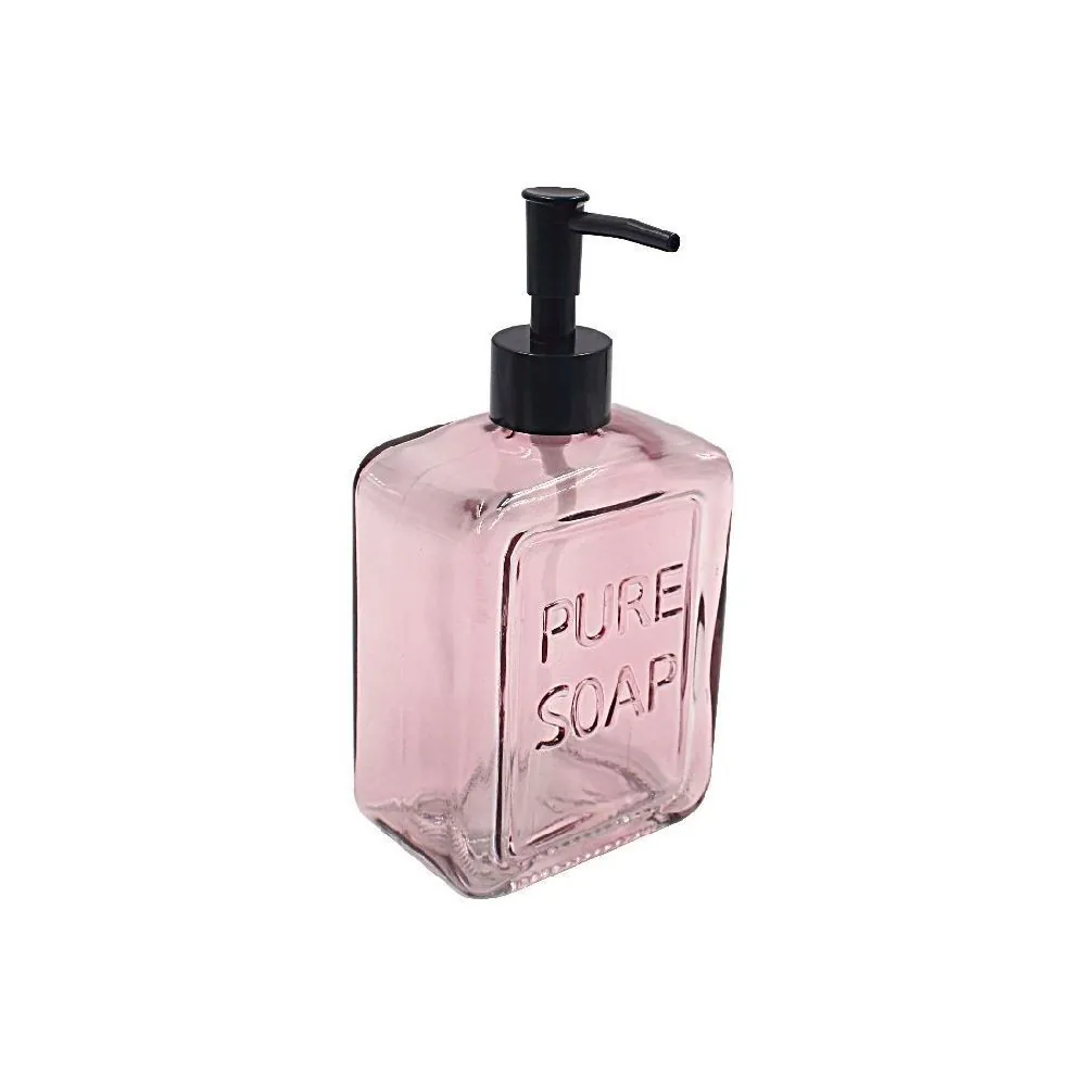 Porta Sabonete Líquido Quadrado 570 Ml - Rosa