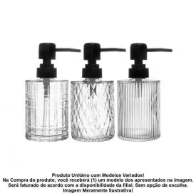 Porta Sabonete Líquido Sortido Lyor 250 ml - Pump Prata