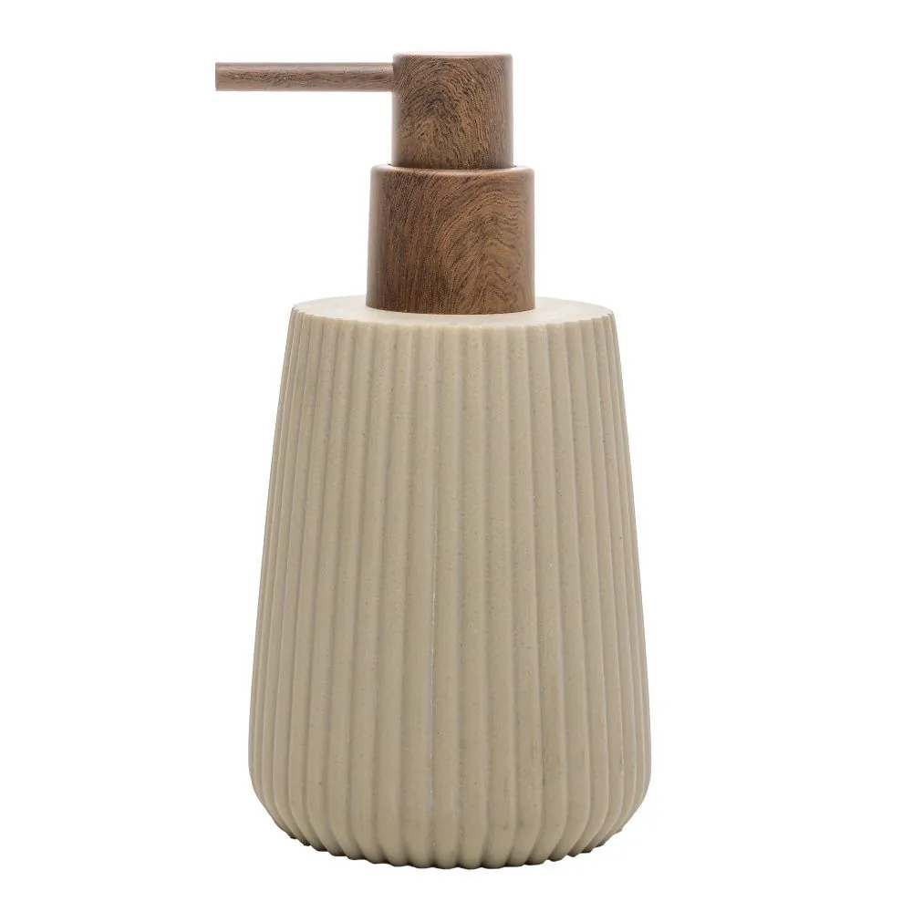 Porta Sabonete Líquido Striato 245Ml Wolff - Bege