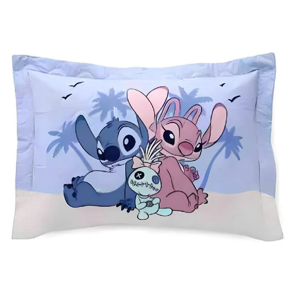 Porta Travesseiro Infantil Estampado Disney Hedrons - Stitch Tropical