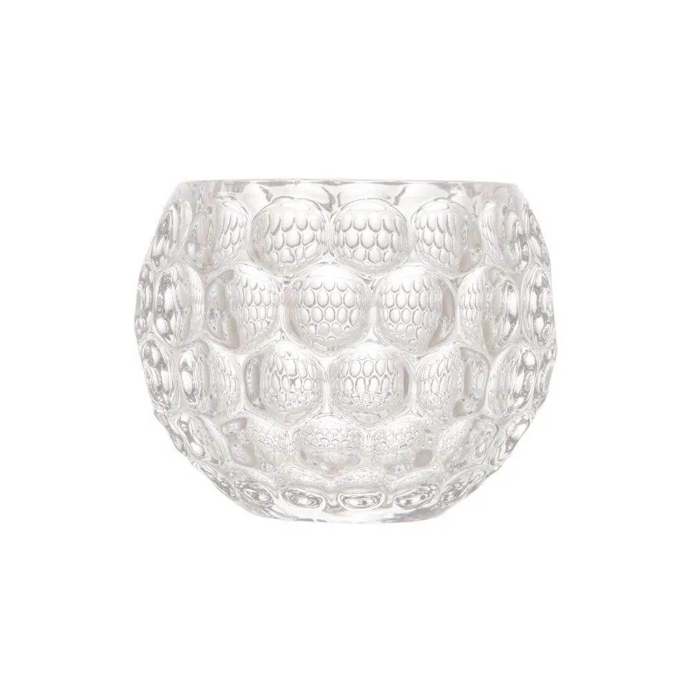 Porta-Vela de Cristal Bolhas Lyor 7,5 cm - Transparente