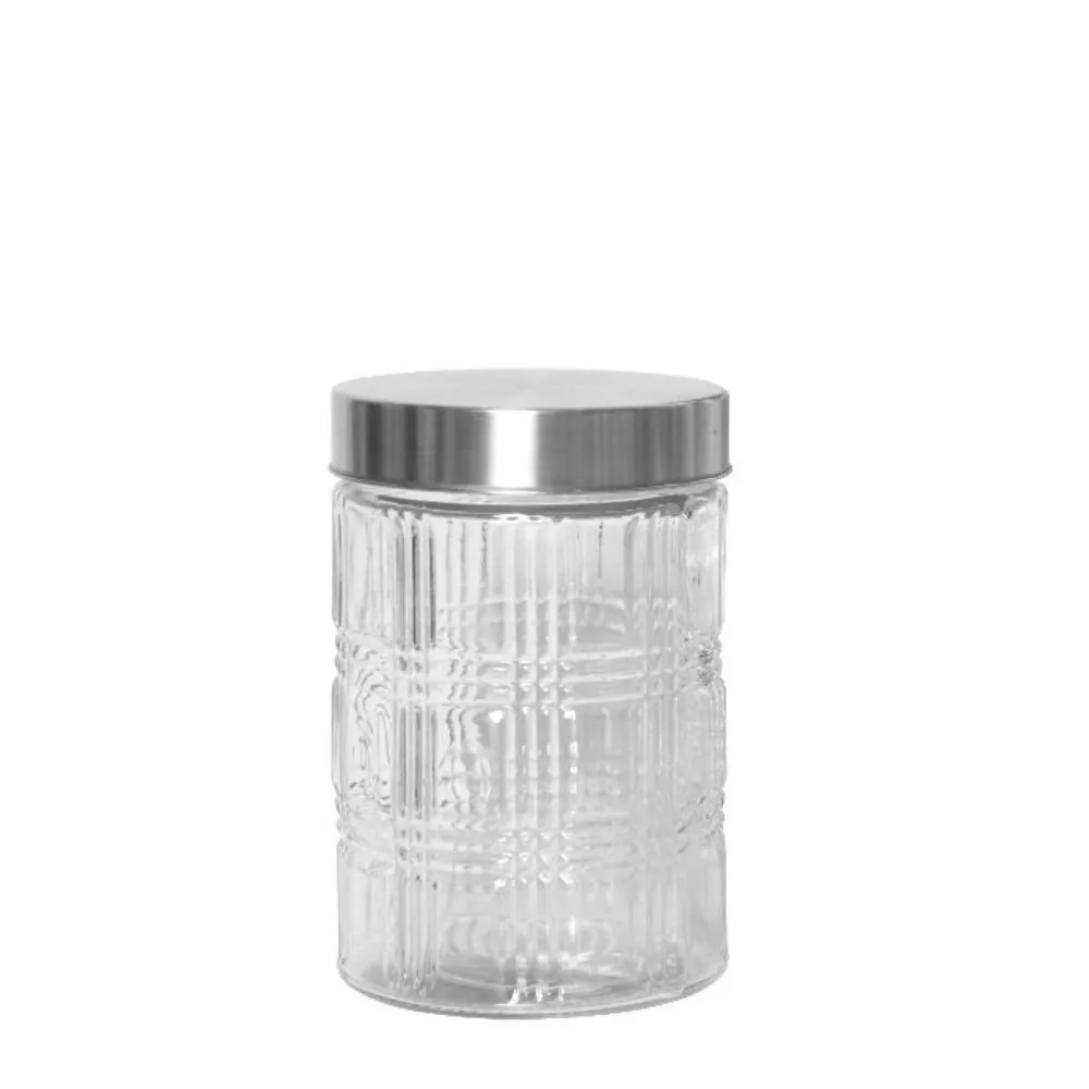 Pote de Vidro com Tampa de Metal 1,2 Litros - Transparente