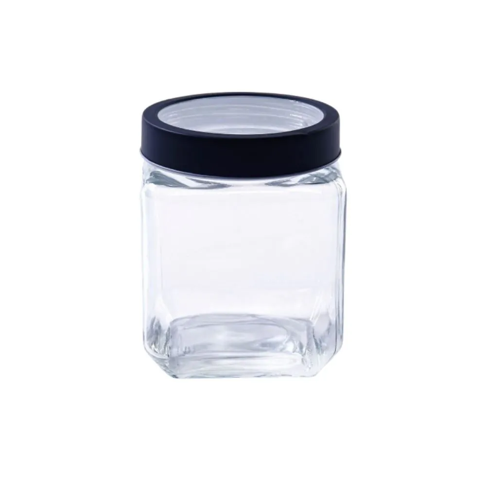 Pote de Vidro com Tampa Gastro Lyor 1,2L - Preto