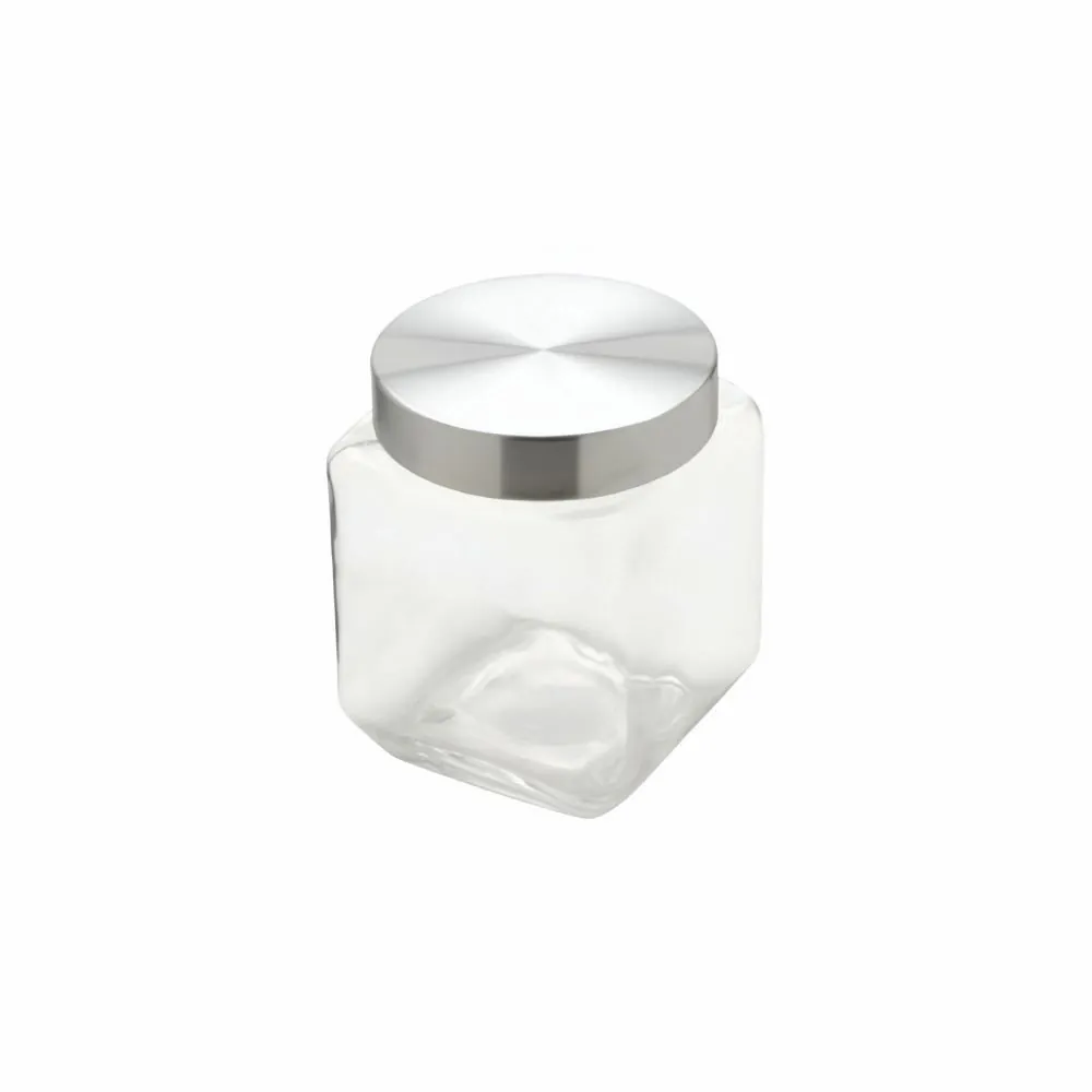 Pote de Vidro Quadrado Wolff 1,2 Litros - Transparente