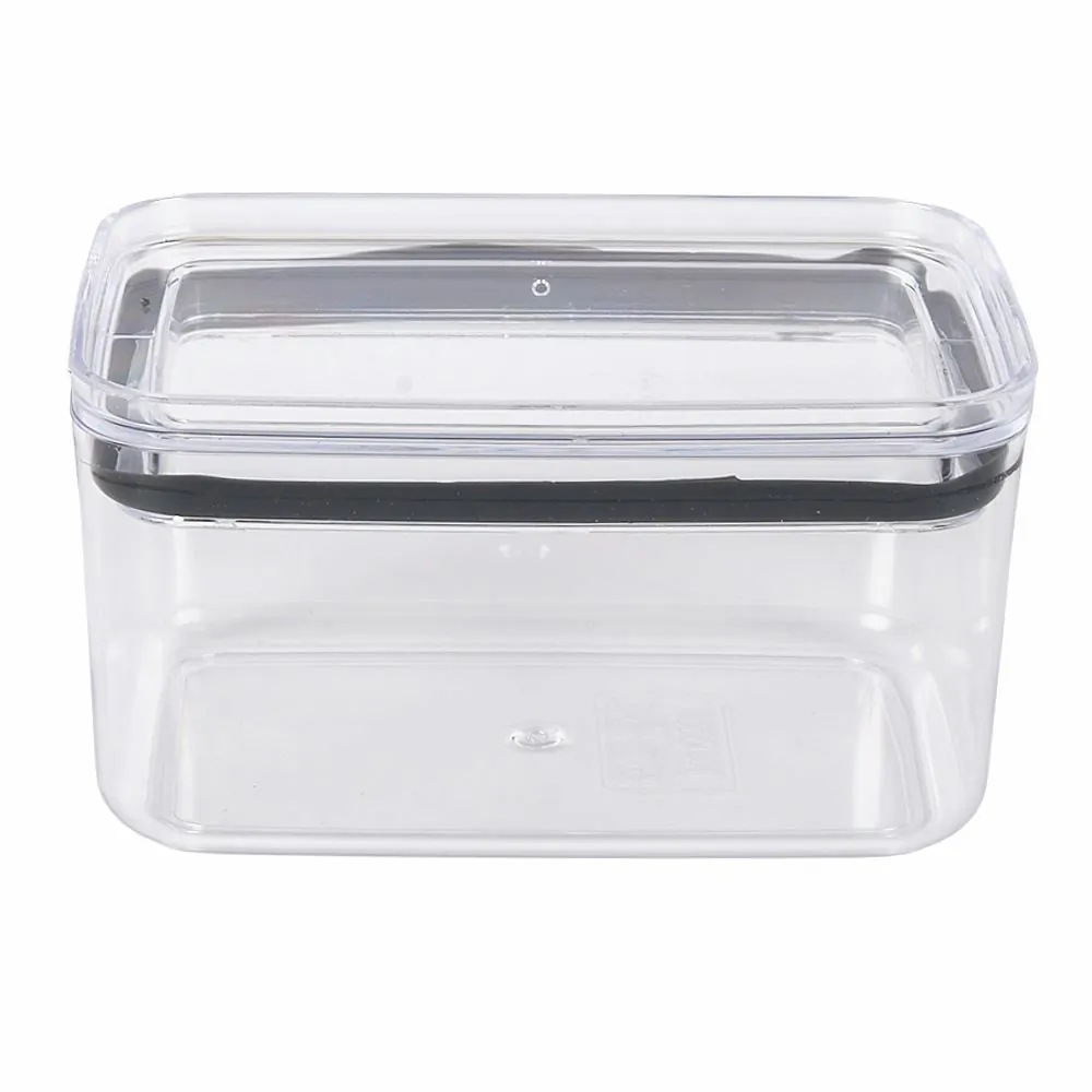 Pote Hermético Retangular Baixo 1 Litro - Transparente