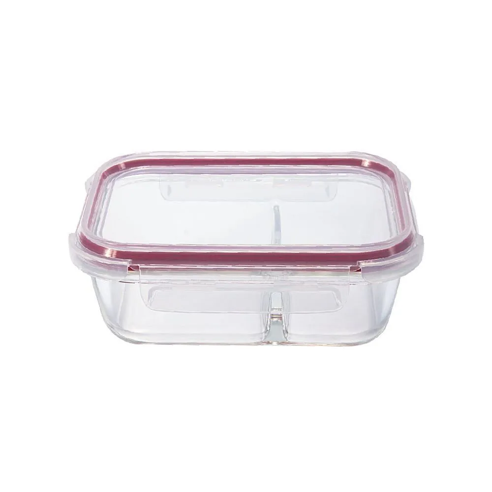 Pote Hermético com Divisória 600Ml - Vidro