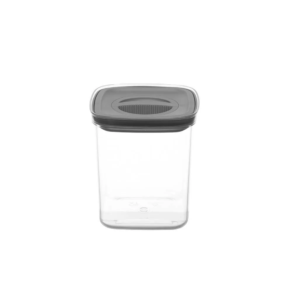 Pote Hermético Quadrado com Tampa 1 Litro - Transparente