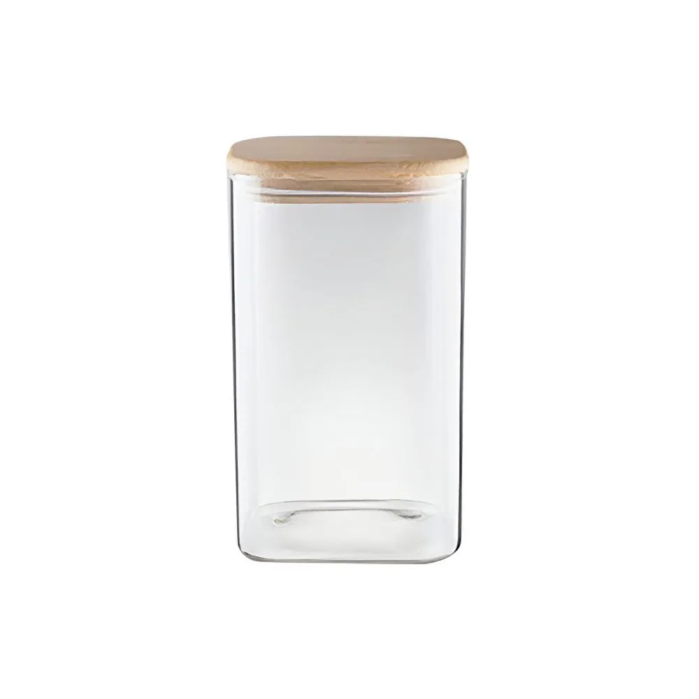 Pote Hermético Quadrado de Vidro Liege Hauskraft 1,2 Litros