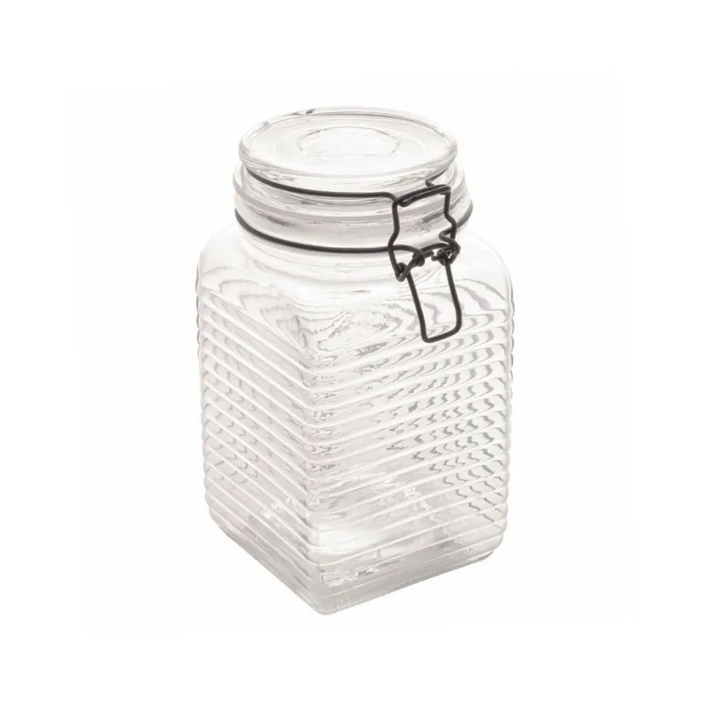 Pote Hermético Quadrado Lyor 1,3 Litros - Preto