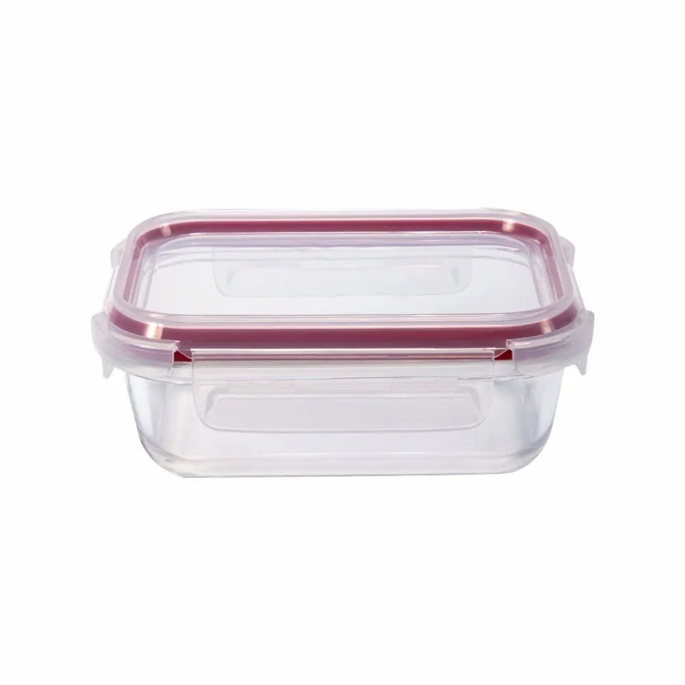 Pote Hermético Retangular 370Ml - Vidro
