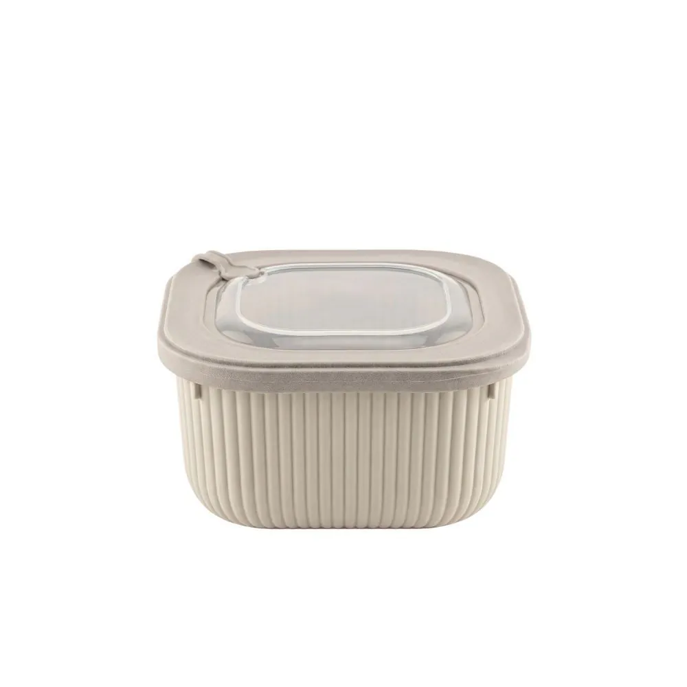 Pote Quadrado Camerata 1,1 Litro - Bege