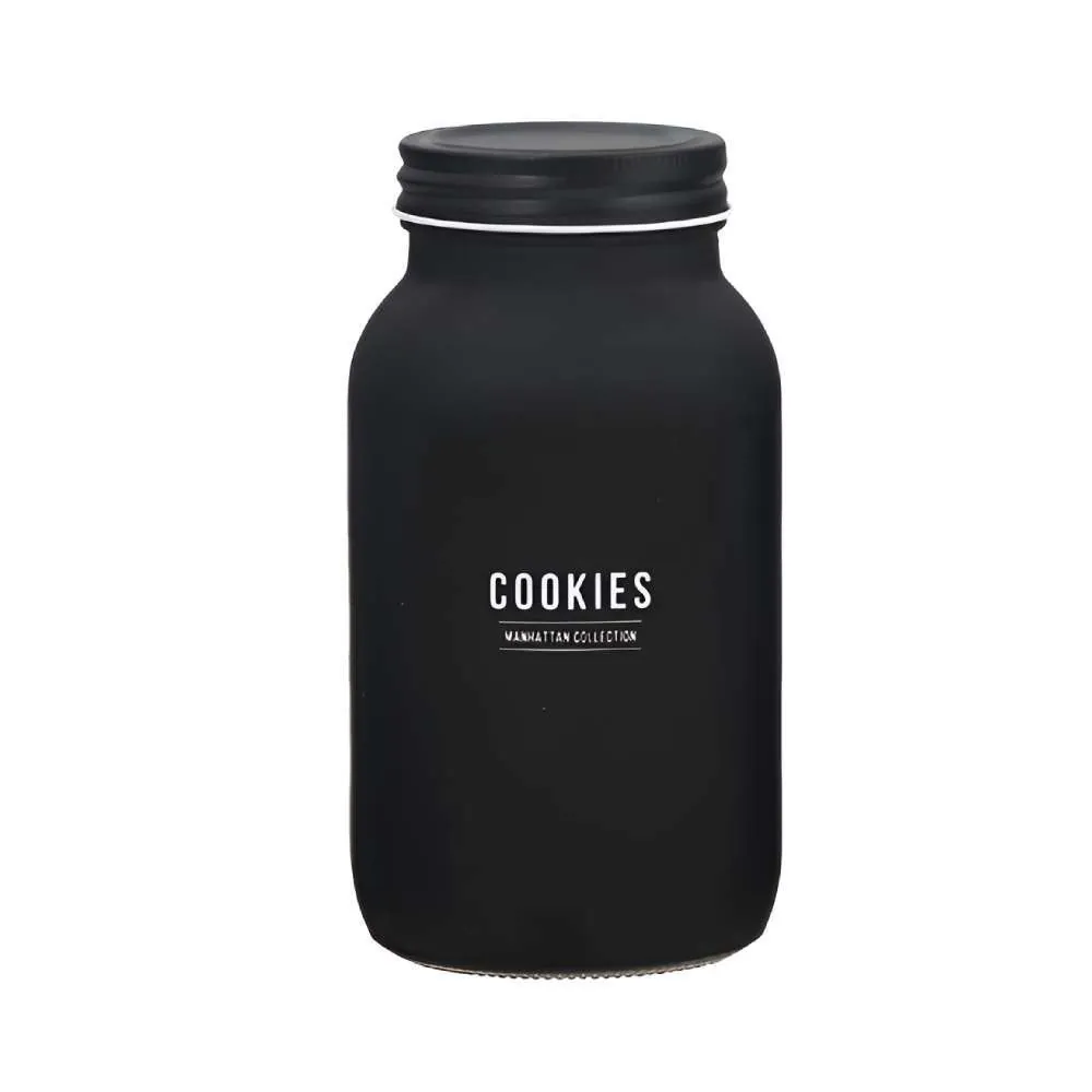 Pote de Vidro Cookies Manhattan Hauskraft 950Ml - Preto