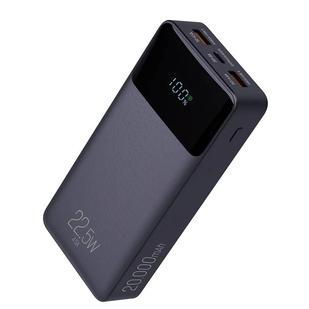 Power Bank 20000Mah Elg com Display Indicador Preto