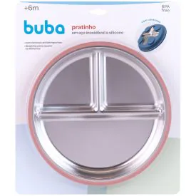 Pratinho em Aço Inoxidavel e Silicone Buba - Azul