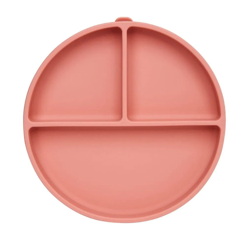 Pratinho em Silicone com Ventosa e Divisória Buba - Rosa Escuro
