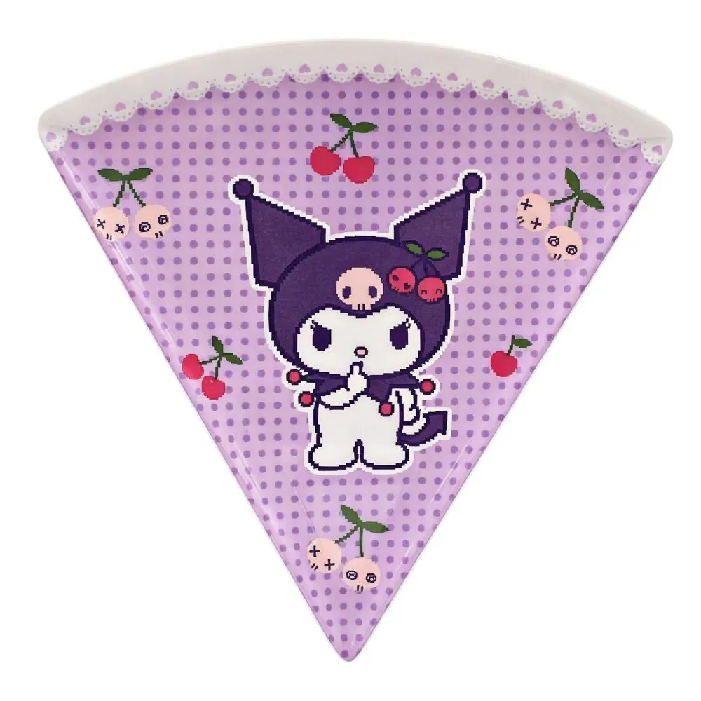 Prato de Pizza Melamina Kuromi 22Cm Sanrio