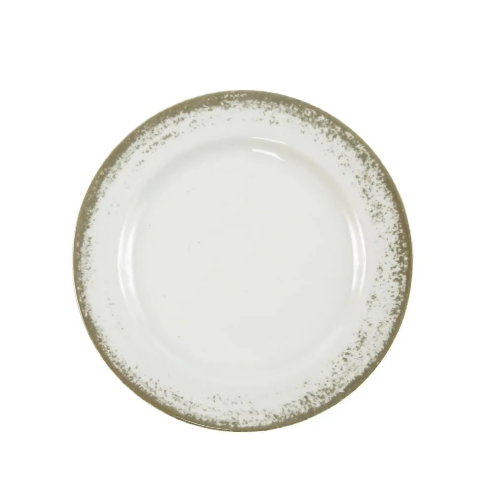 Prato de Sobremesa de Porcelana Névoa Cinza Schmidt - 19 cm