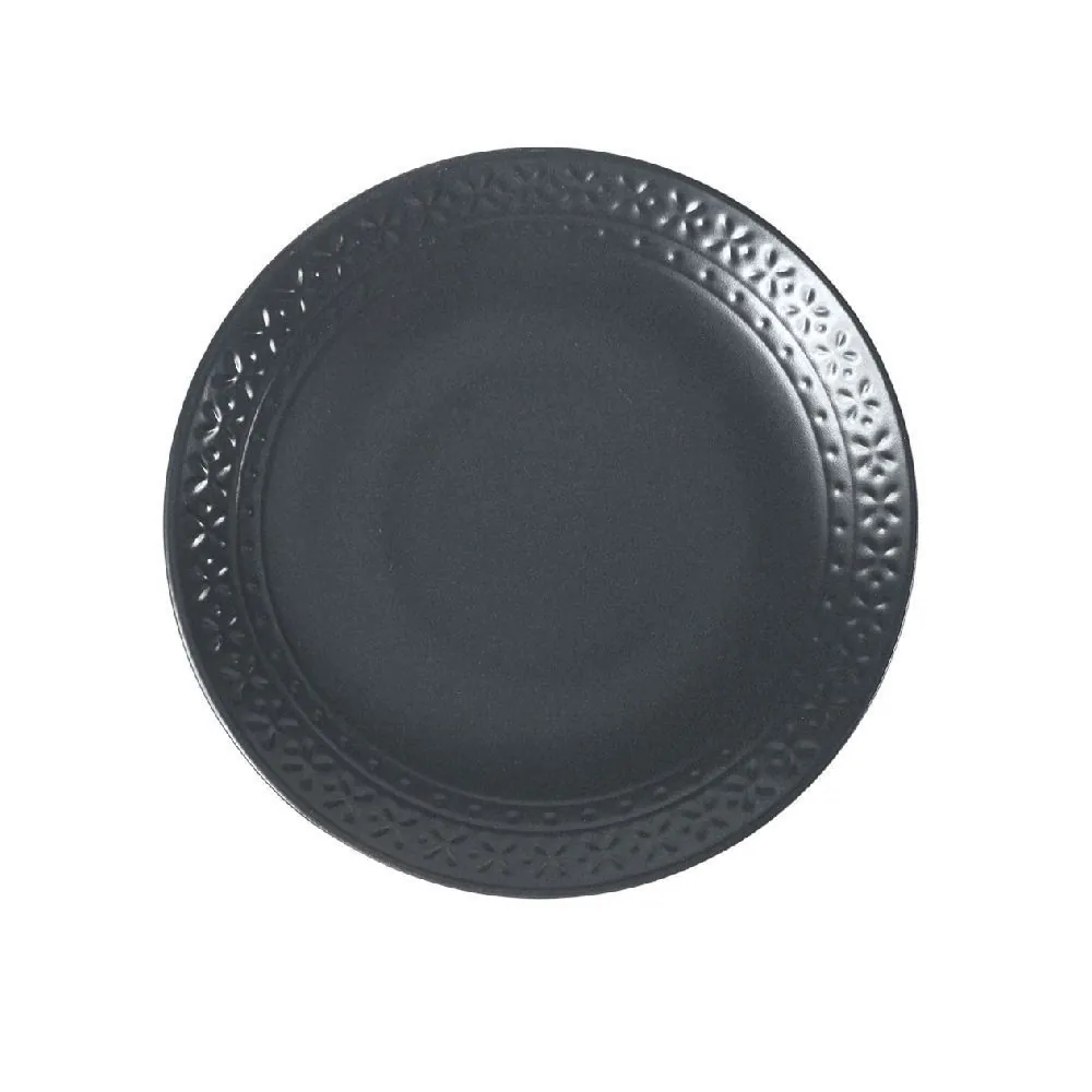 Prato de Sobremesa Madri 21Cm - Cinza Escuro
