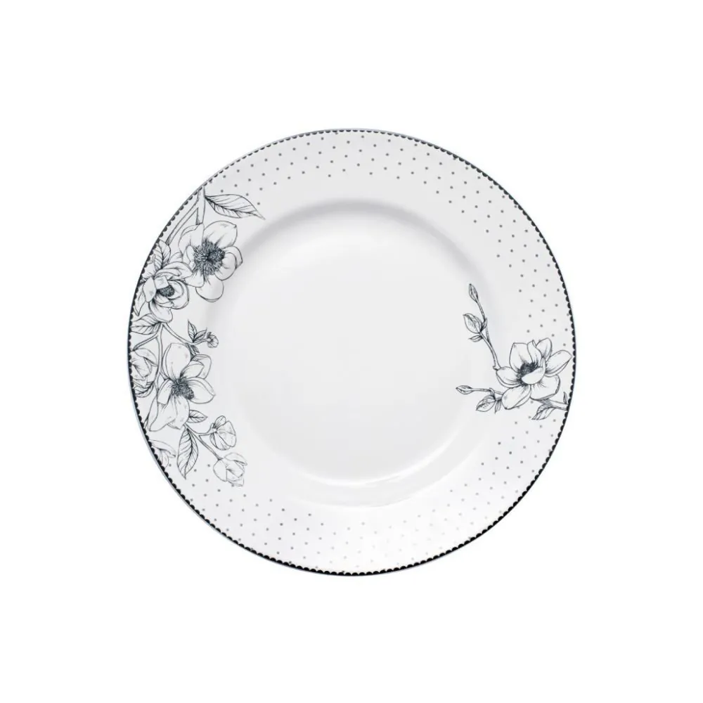 Prato de Sobremesa Porcelana Jasmine 20Cm - Estampado