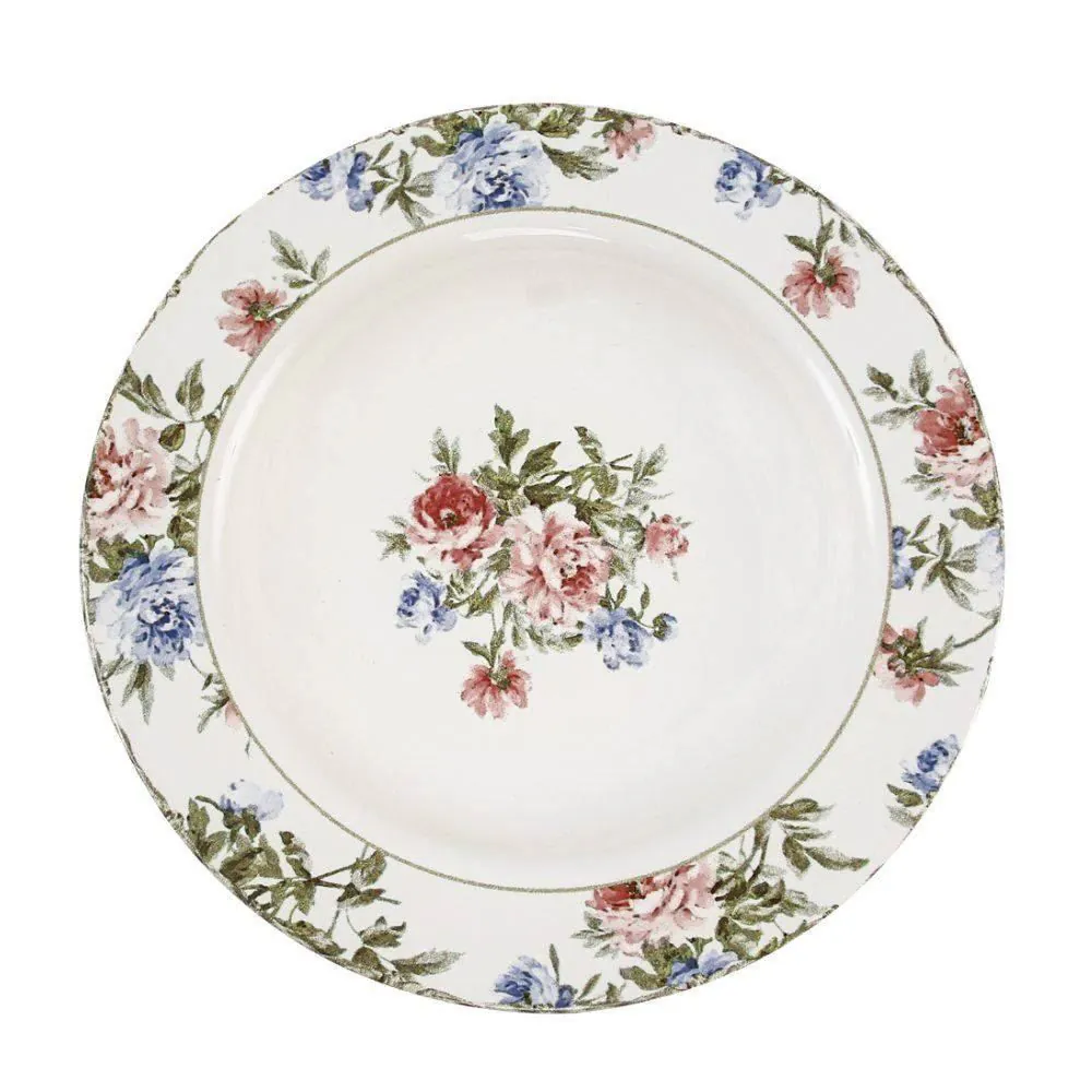 Prato Fundo Cerâmica Romântica 2 by Alleanza - 24,5 cm