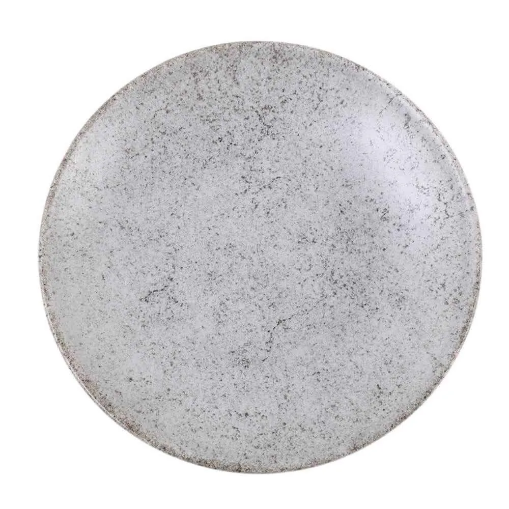 Prato Fundo Coupe Concrete 25Cm - Cerâmica