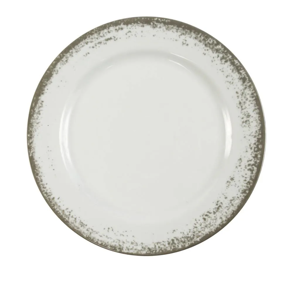 Prato Fundo de Porcelana Névoa Cinza Schmidt - 23 cm