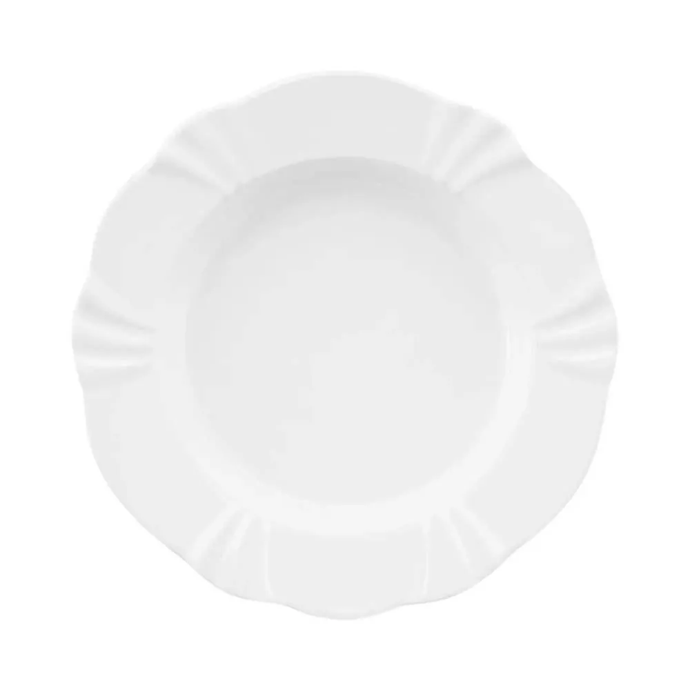 Prato Fundo Oxford Soleil White 24Cm - Porcelana