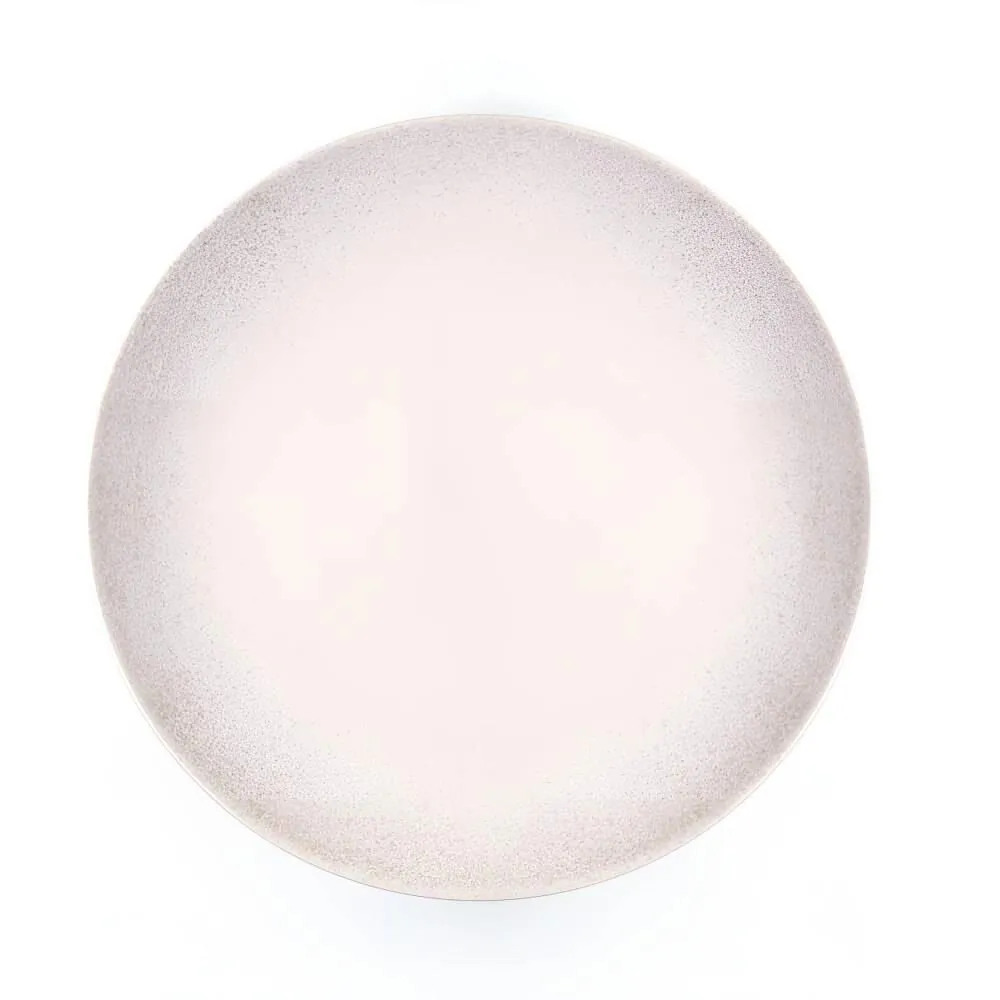 Prato Raso Ivy Bege 27Cm - Cerâmica