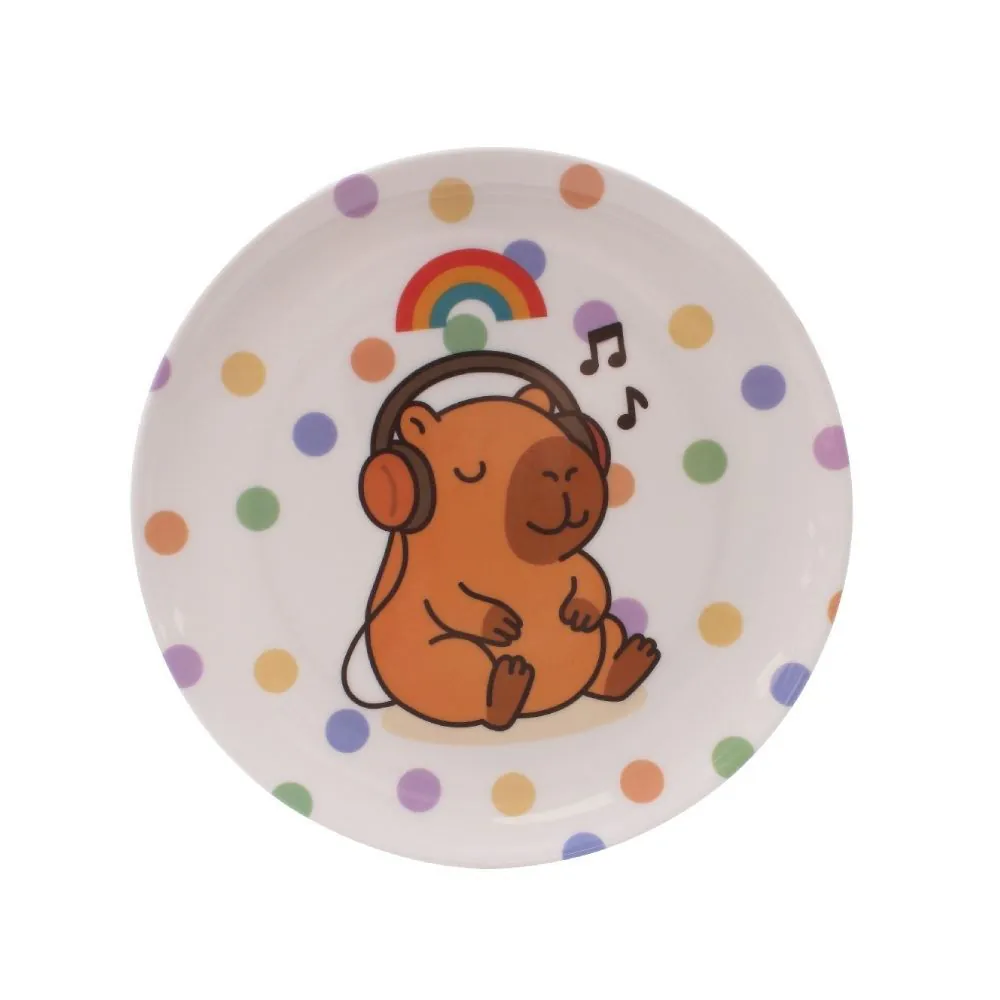 Prato Raso Melamina Capivara Musical - 20Cm