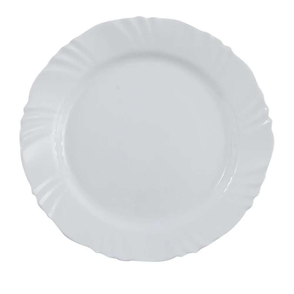 Prato Raso Opaline Pétala Nadir 25,5Cm - Branco