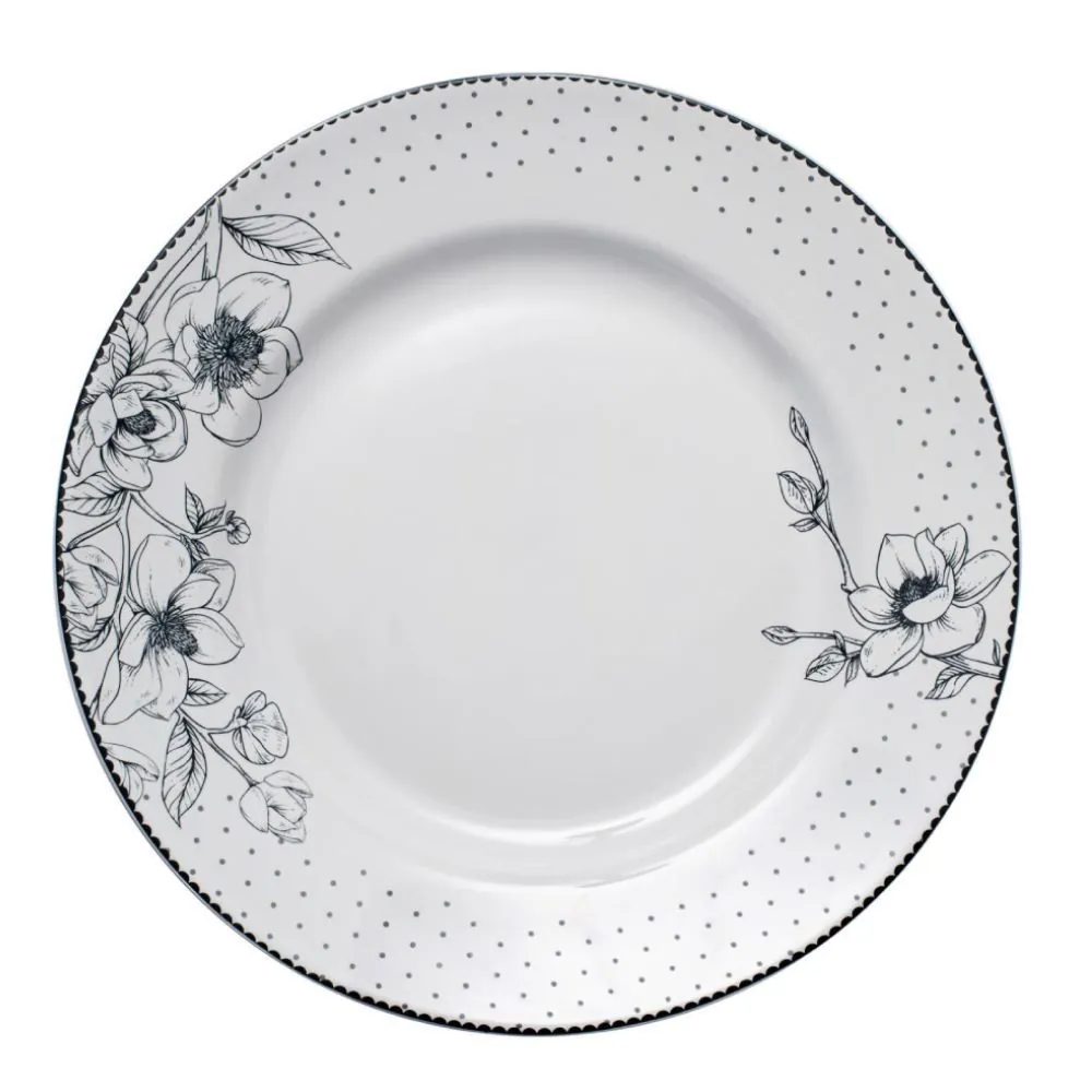 Prato Raso Porcelana Jasmine 27Cm - Estampado