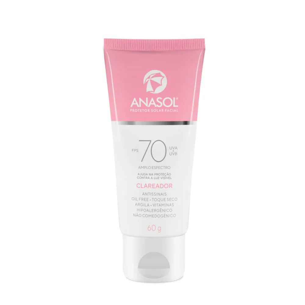Protetor Solar Facial Clareador Fps 70 Anasol - 60g