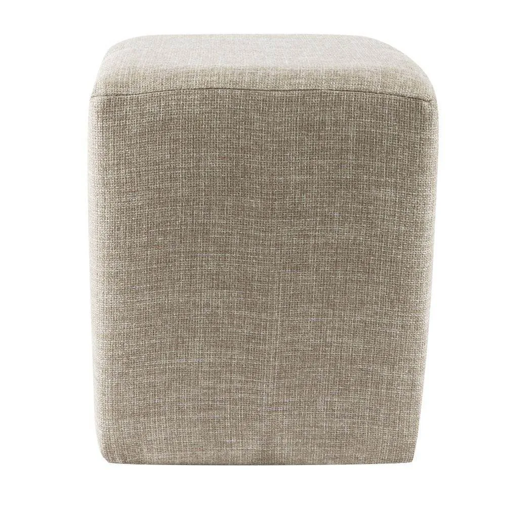 Puff Quadrado 38 cm Naturalle - Linho
